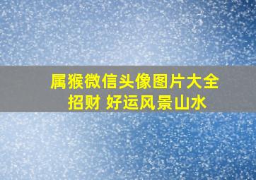 属猴微信头像图片大全 招财 好运风景山水